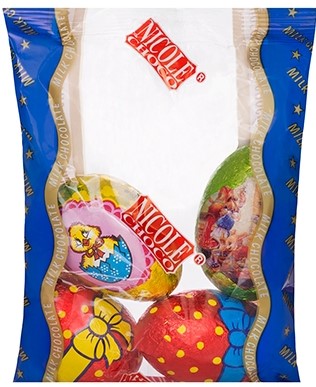 Vajíčko 25g MIX - sáček (4x25g) - mléčná čokoláda 41%
