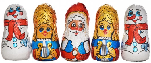 Vánoční figurky 5x15g MIX - mléčná 41%