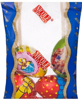 Vajíčko 25g MIX - sáček (4x25g) - mléčná čokoláda 41%